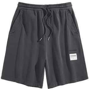 PEACEBIRD Men's Casual Pants Summer Men's Black Sports Shorts Loose Straight Five-Fifth Pants Trendy