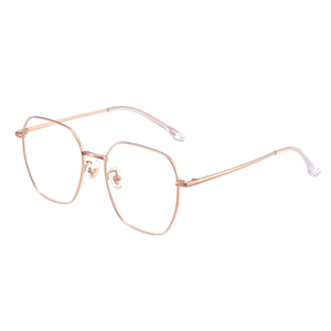 Gold wire photochromic glasses for women with titanium myopia can be equipped with prescription anti-blue light eye frames ultra-light large frame without makeup