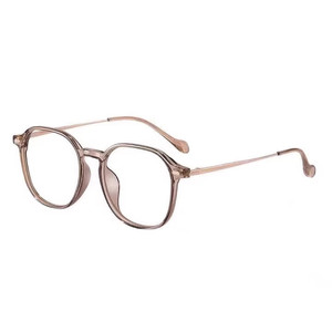 
LESCA cold brown large-frame glasses for women with myopia without makeup, square and round face slimming whitening anti-blue light eye frame