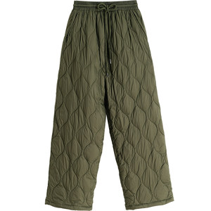 
White Duck Down Retro Down Pants New Chinese Style Cotton Pants Women's Winter 2026 New Warm Outerwear High Waisted Casual Pants