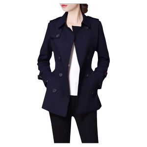 
2025 spring trench coat new small trench coat women's trendy short fashion commuting casual Korean slim jacket