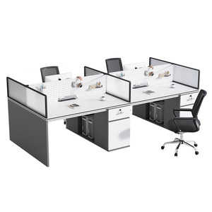 
Staff desk staff station simple modern office company screen double four-person card seat office desk and chair combination