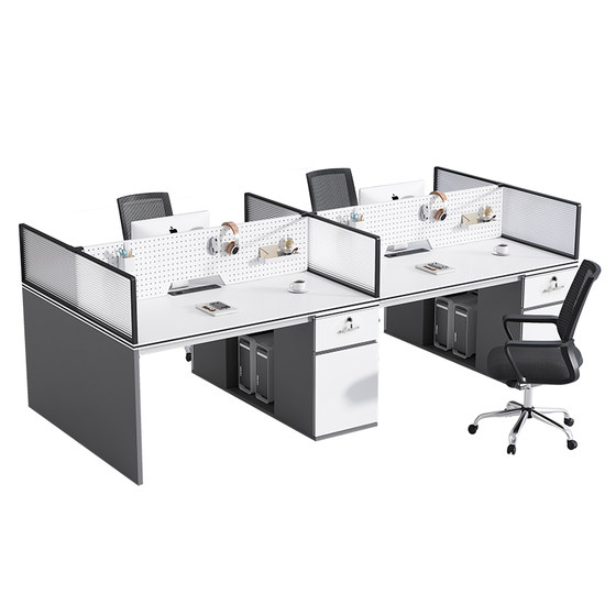
Staff desk staff station simple modern office company screen double four-person card seat office desk and chair combination