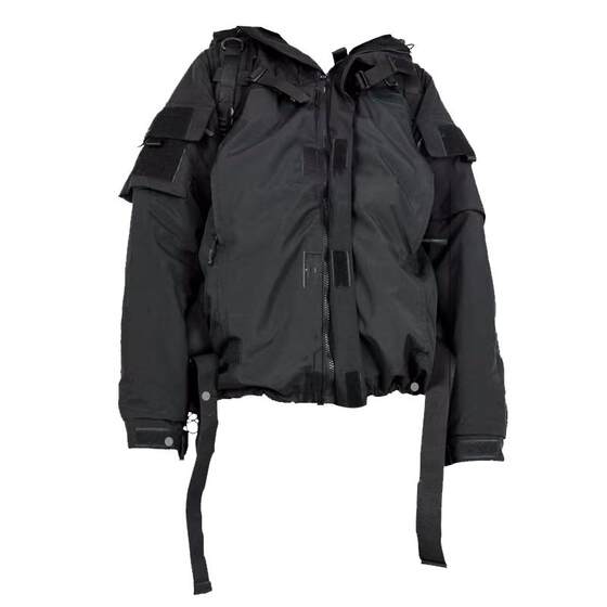 
EMCTWO hip-hop hip-hop trendy thick multi-pocket windproof functional jacket couple breathable cotton jacket for men