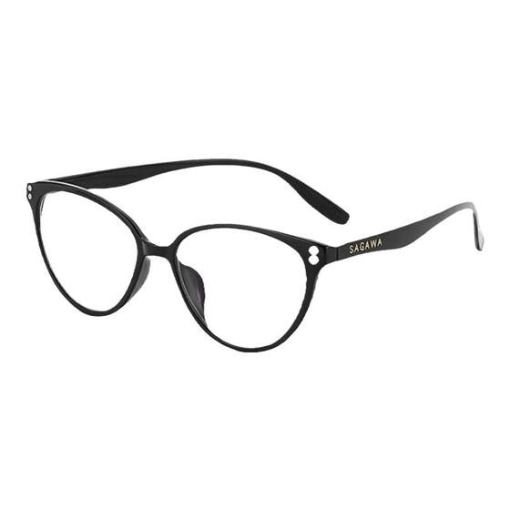 
[Free matching degree] Sagawa One-scene Four-Use Fashion Cat Eye Anti-Blue Light Glasses Women Literary TR Glasses Frame Men