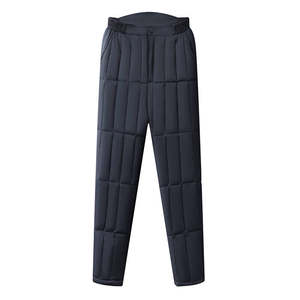 Middle -aged and elderly down pants men, fat, large size, thickness, high -waisted warm down cotton pants, men's inner endor
