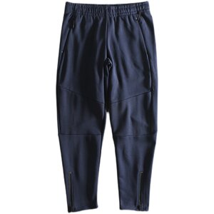 Foreign trade nine -point pants men's slim cotton thread thin knitted sports pants zipper pants feet loose basketball wool circle stem autumn