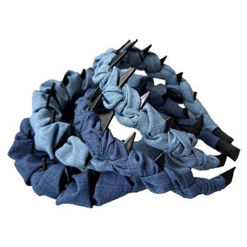 
Summer sweet and cool denim blue streamer hairband tied together