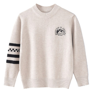 
High school student sweater men's thick round neck blended junior high school student woolen sweater teenagers knitted sweater boys bottoming shirt trendy