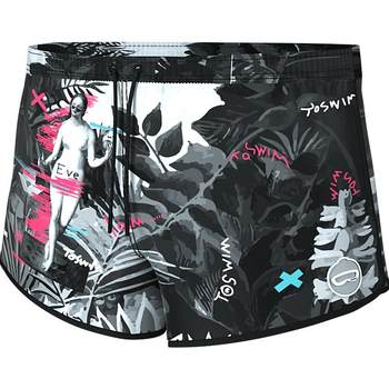 TOSWIM beach pants shorts and shorts, women's fast dry swimming trunks casual loose sports fitness trousers vacation
