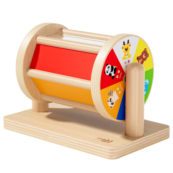 
Montessori textile drum baby toy rainbow solid wood textile valley sensory baby educational Montessori early education teaching aids