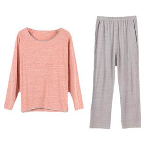 
Dingguagua couple's long-sleeved pajamas for women, thin cotton, men's casual home clothing set