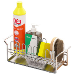 304 stainless steel rag drain rack narrow kitchen sink ultra-narrow countertop storage sponge storage rack small
