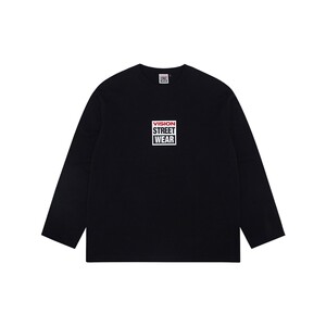 
VISION official classic BOXLOGO American street 3 color round neck long sleeve T-shirt for men and women