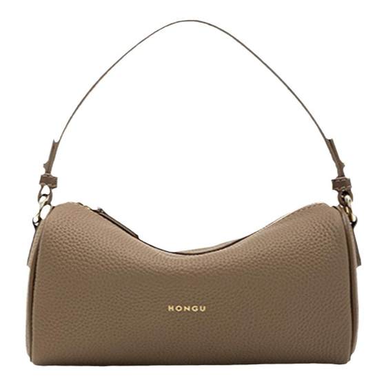 
Red Valley Bag 2024 New Leather One-Shoulder Crossbody Bag Cowhide Boston Pillow Bag Handbag Women's Bag Small Bag