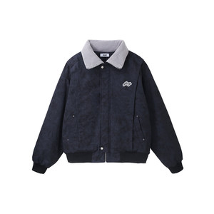 
PCMY plus velvet and thickened American retro lapel cotton coat 2025 new winter hot style couple warm jacket for men and women