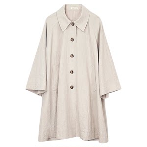 
[Old tailor] Autumn temperament commuting, A-line cloak ragdoll sleeve windbreaker, fake two-piece windbreaker shirt skirt