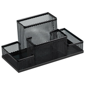 
Multifunctional metal pen holder for pens and pens, iron pen holder storage box, student desktop stationery storage ornaments, pen holder, creative office supplies, pen barrel, pen insert, large capacity storage, multi-grid pen holder