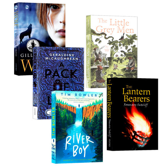 牛津大学出版社卡内基奖获奖儿童小说5册 英文原版 River Boy/The Little Grey Men/The Lantern Bearers 河的男孩/小灰人英语读物