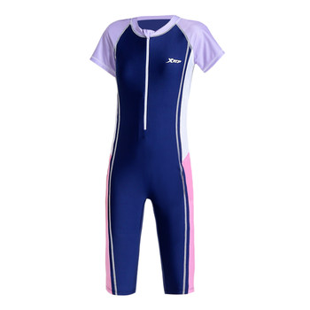 Tibban girl conjoined flat -angle professional swimsuit
