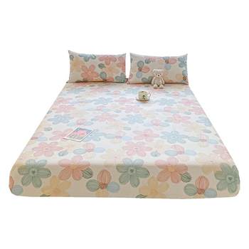 Jialiya pure cotton fitted sheet single piece anti-slip bedspread