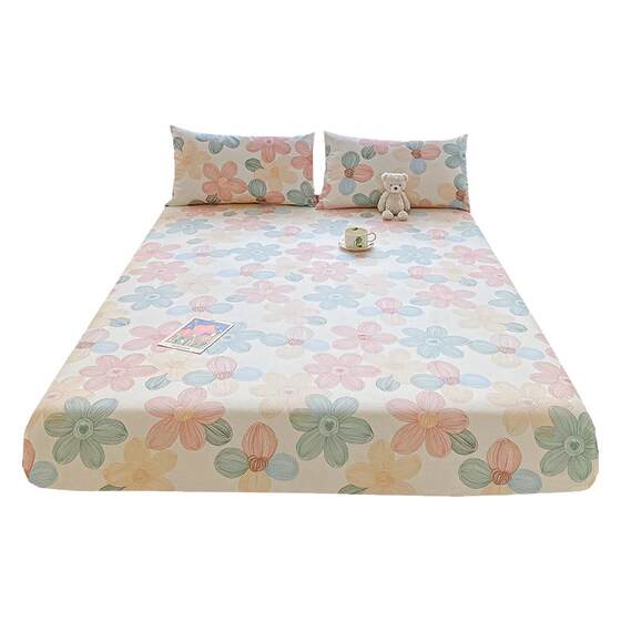 Jieliya whole cotton pure cotton bed, a single piece of thick mattress protective cover bed cover anti -slip dust cover bed cover bed cover