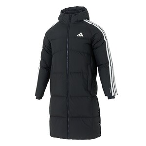 
Adidas winter sports suit men's warm hooded long down jacket knitted plus fleece pants two-piece set
