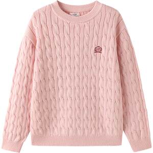 
Balabala children's knitted sweaters for boys and girls in autumn and winter new medium and large children's pure cotton pullover bottoming shirts