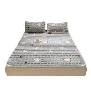 Class A antibacterial milk fleece mattress pad for warmth