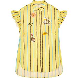 
Fairy's Pocket Striped Small Flying Sleeves Shirt Dress Women's 2026 Summer New Drawstring Waist Casual Skirt