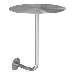 Milk tea shop stainless steel small round table coffee table and chairs side table