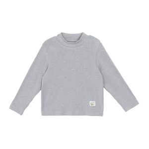 
Little O dad baby boy baby long sleeve base shirt A type soft glutinous pit strip baby half turtle neck T-shirt top