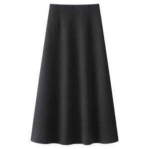 
Temperament woolen skirt for women spring, autumn and winter 2025 new high-waisted a-line long skirt high-end drape fashionable umbrella skirt