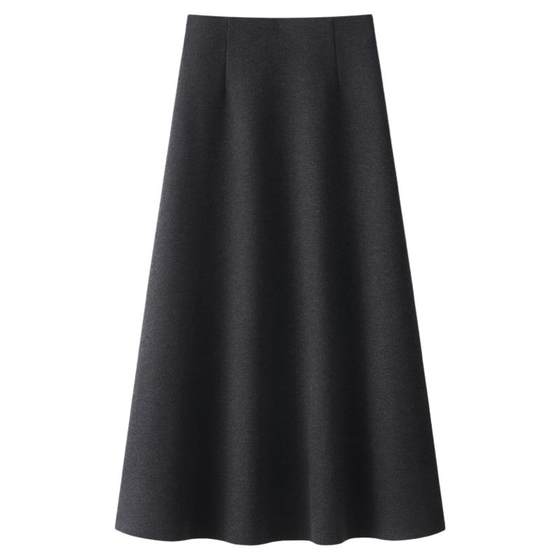 
Temperament woolen skirt for women spring, autumn and winter 2025 new high-waisted a-line long skirt high-end drape fashionable umbrella skirt