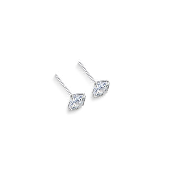 Zircon simple ear bone nail 925 sterling silver zircon
