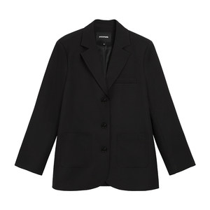 pusumede black suit jacket for women 2025 spring and autumn new design bow niche suit top