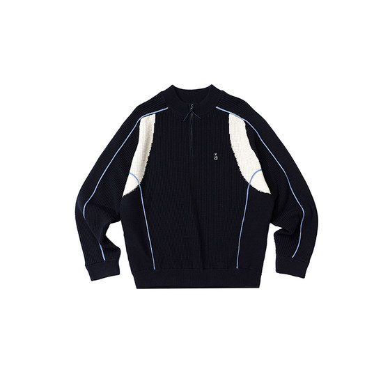 
roaringwild a arch roaring beast spliced ​​contrasting sweater autumn and winter couple sweater men's jacket