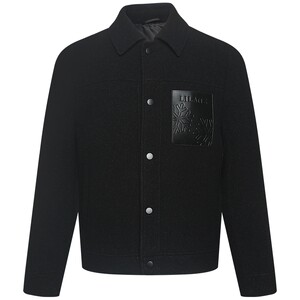 
[Contains Sheep Wool] Lilanz Official Woolen Coat Men's Lapel Winter Embossed Fashion Jacket