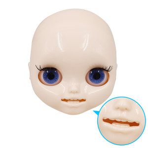 DBS Blythe小布娃娃开嘴露齿无妆白肌光头关节裸娃可改妆改娃整头