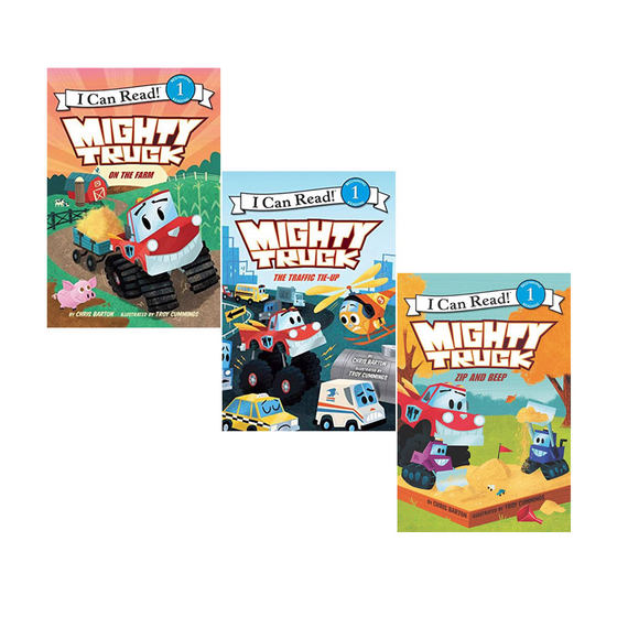 英文原版 Mighty Truck 威猛卡车 3册 I Can Read  儿童启蒙分级读物 英语辅导绘本故事图画书 交通工具车子绘本