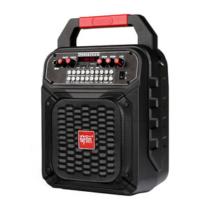 Bluetooth speaker, electric guitar, bass instrument, portable outdoor handheld subwoofer player, square dance speaker