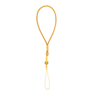 
Putuoshan Huangjing Wealth Pearl Alloy Wealth Brand Mobile Phone Lanyard Braided Chain Replaceable Bag Strap Accessories