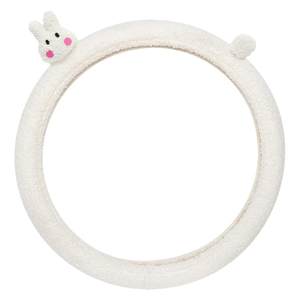 Internet celebrity cute car steering wheel sleeve winter plush heat preservation anti -king -car winter short plush car handle set women's models