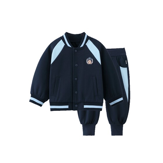 
[7A antibacterial moisture wicking] Qiqi Bear Baby Sports Suit Boys Baseball Uniform Spring and Autumn 2026 New Children