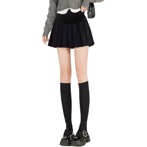 
Pregnant women's skirts spring and autumn winter belly-supporting A-line skirts small skirts outer wear short skirts pleated skirts pants skirts maternity wear