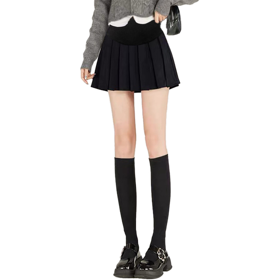 
Pregnant women's skirts spring and autumn winter belly-supporting A-line skirts small skirts outer wear short skirts pleated skirts pants skirts maternity wear