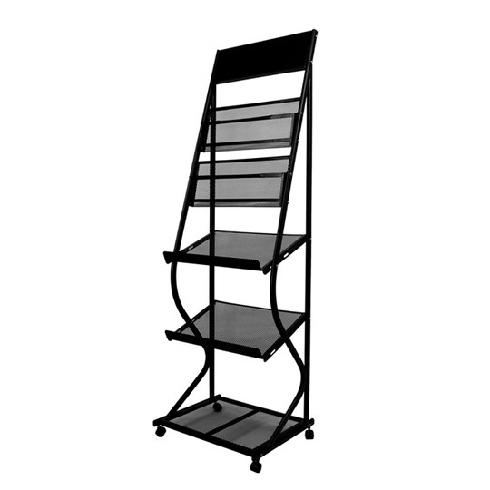Double Magazine File Rack SCD Double-Angle Data Rack Metal Magazine Storage
