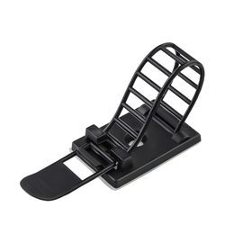 Adjustable cable tie holder without punching cable organizer