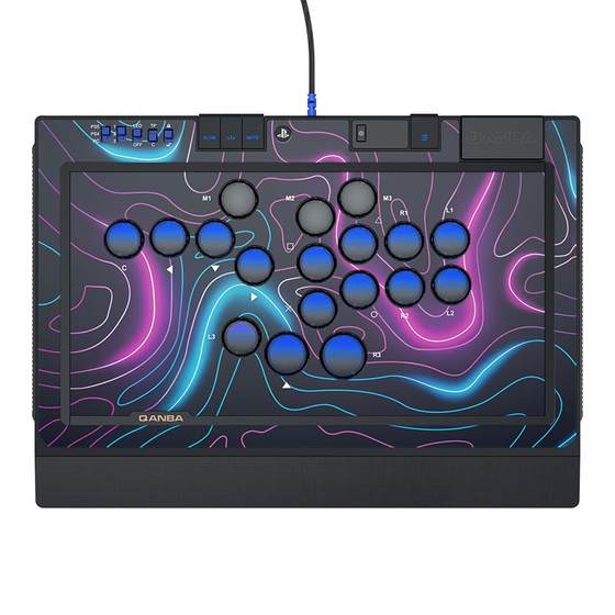 QANBA Boxer Sapphire S1 Full-Key Arcade Rocker Cherry Shaft Mechanical Hitbox Keyboard Support PS5 PS4 PC Steam Street Fighter 6 Iron Fist 8 Legend of Hungry Wolf Fight 97