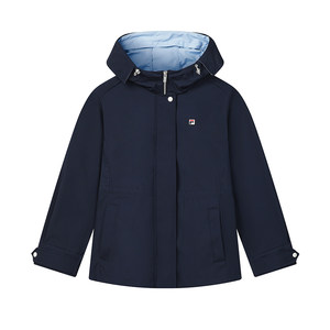 
FILA Official Women's Woven Jacket 2026 Summer New Fashion Casual Loose Hooded Windbreaker Jacket